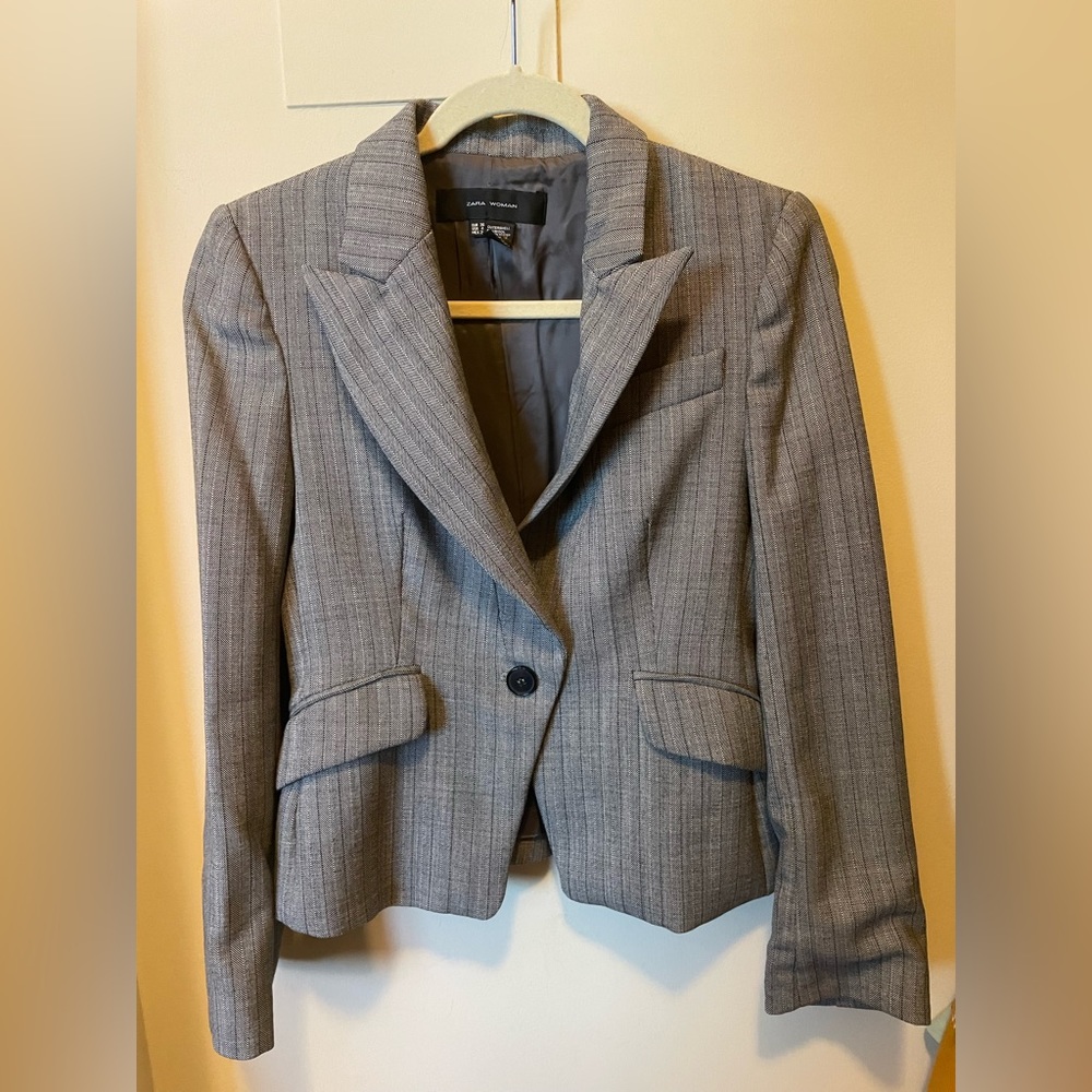 Zara one button blazer